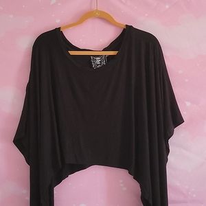 NWT Killstar goth crop top, black, size XS/S